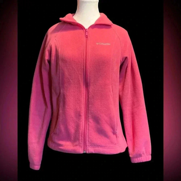 Columbia women's Three Lakes Full-Zip Fleece Jacket  Size Medium Pink
BIN Z - Picture 1 of 6